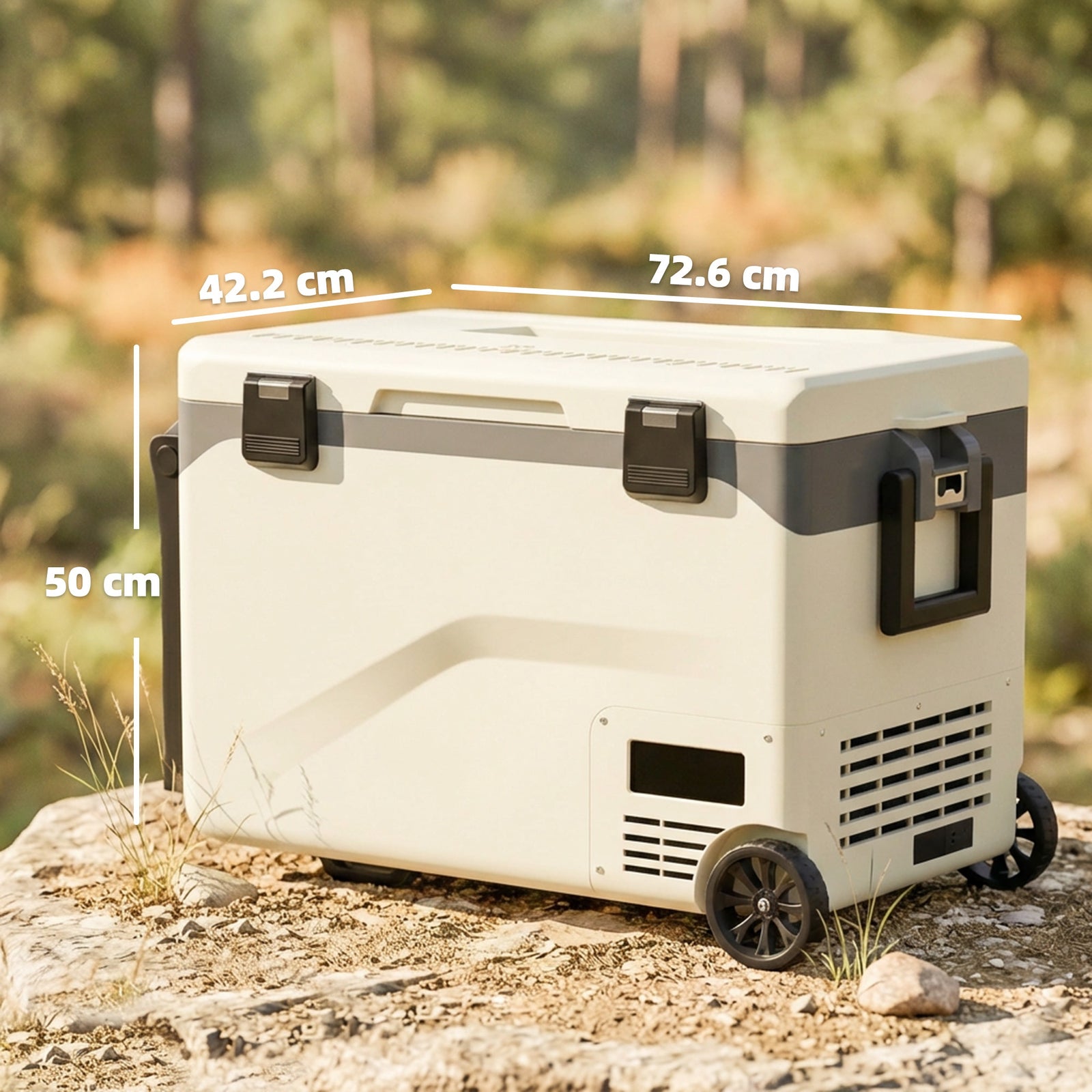 42.5L Compressor Car Fridge Freezer, Camping Refrigerator with App Con