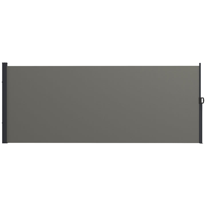 Retractable Side Awning, Outdoor Privacy Screen for Garden, Hot Tub, Balcony, Terrace, Pool, 400 x 160cm, Dark Grey