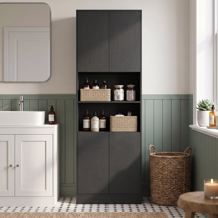 170 cm Kitchen Pantry Cabinet, Freestanding Storage Cabinet with Soft-