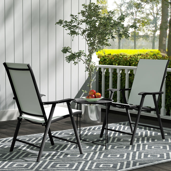 Steel Removable Tray Top Garden Table - Black