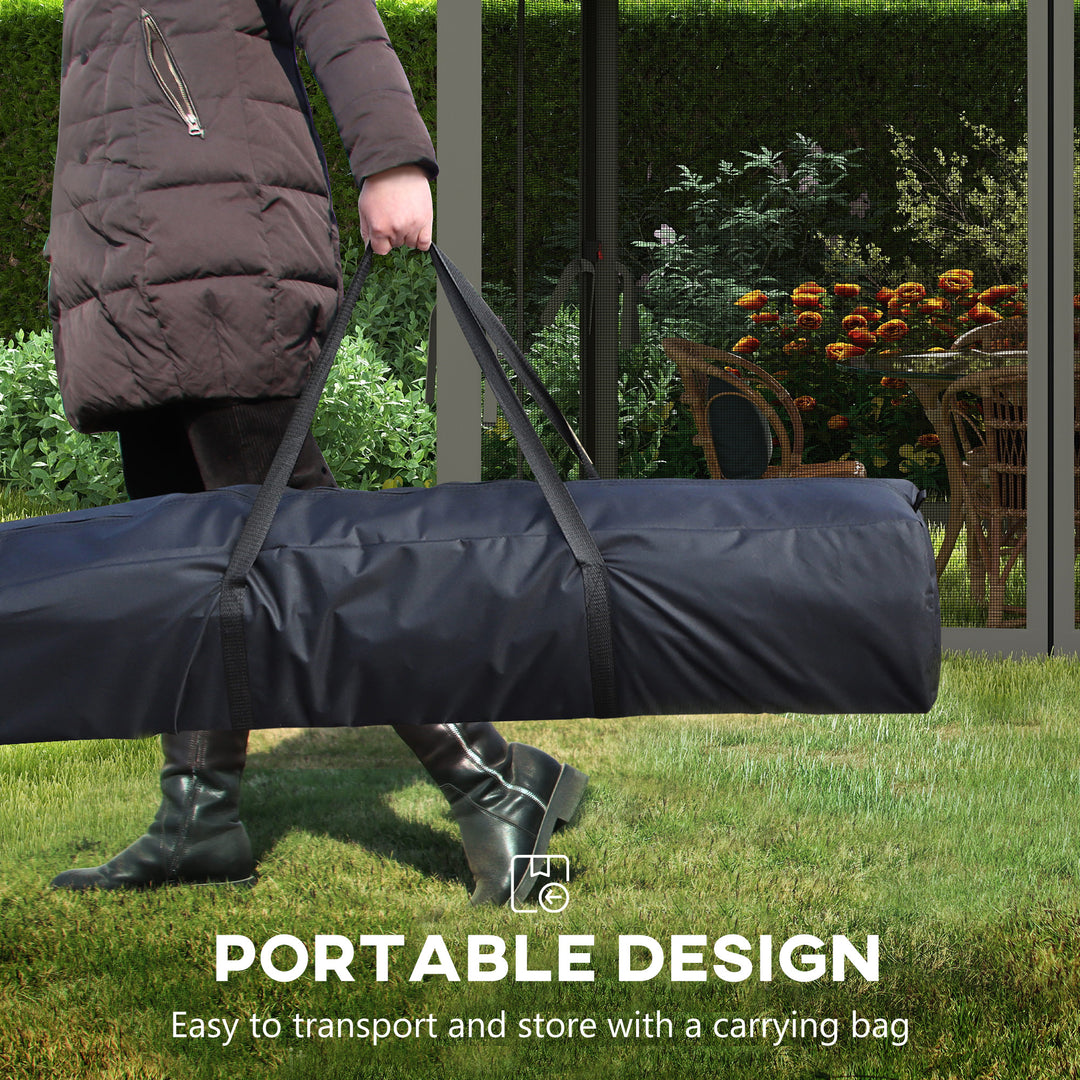 3 x 3(m) Pop Up Gazebo, Double-roof Garden Tent with Netting and Carry Bag, Party Event Shelter for Outdoor Patio, Dark Grey