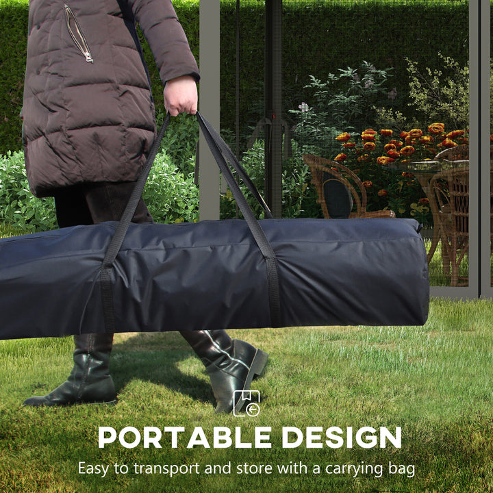 3 x 3(m) Pop Up Gazebo, Double-roof Garden Tent with Netting and Carry Bag, Party Event Shelter for Outdoor Patio, Dark Grey