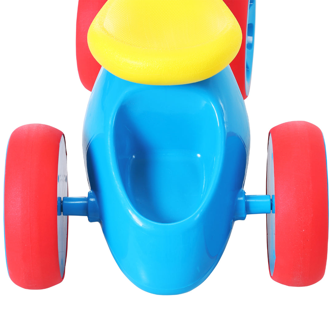 MCL Baby Balance Bike Toddler Training Walker Smooth Rubber Wheels Ride on Toy Storage Bin Gift for Boys Girls Blue Red