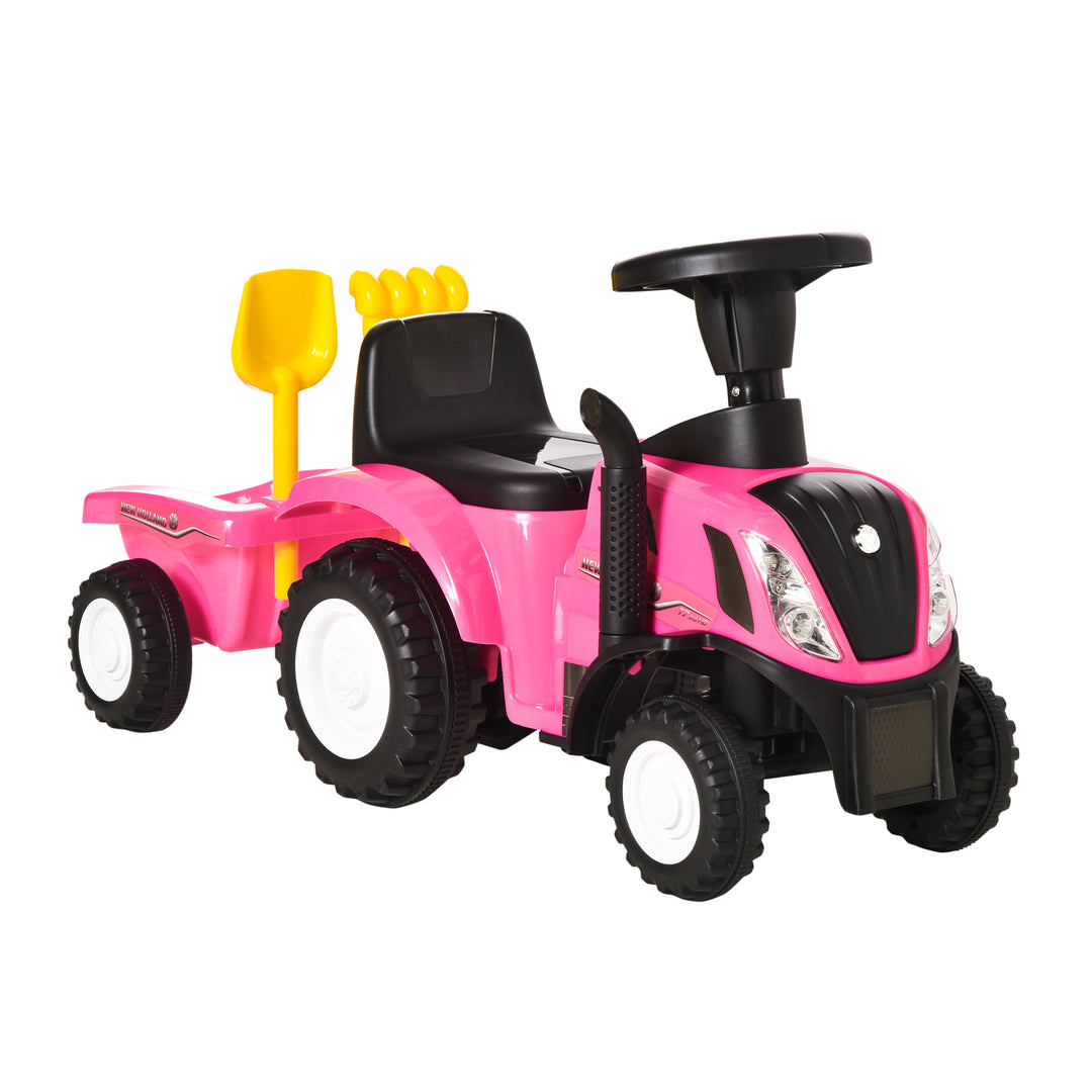 Ride-On Tractor, Toddler Walker, Foot-to-Floor Slide, for Ages 1-3 Years - Pink