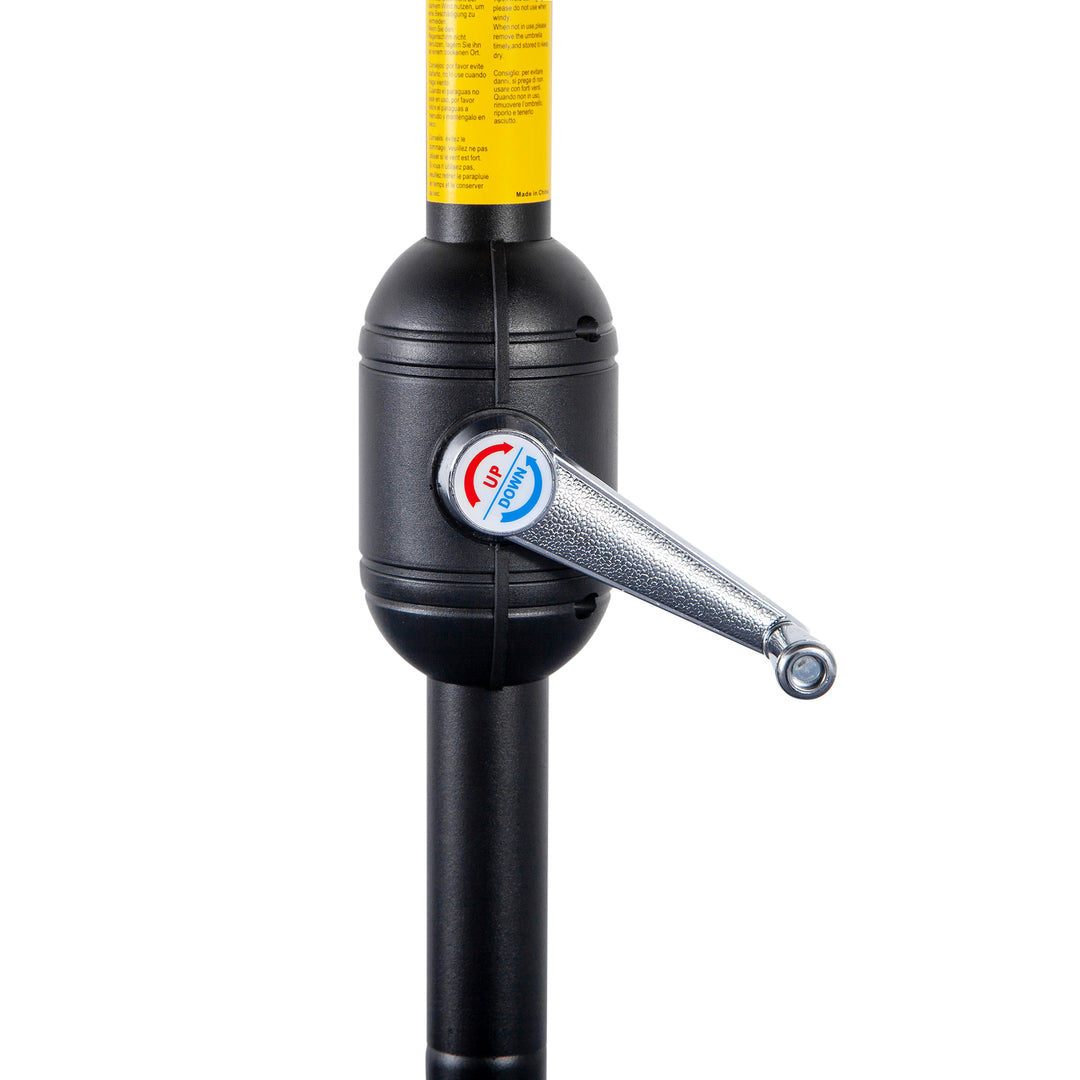 MCL 2.7m Garden Half Parasol, Outdoor Balcony Umbrella with 5 Steel Ribs, Patio Sun Shade, Cream White