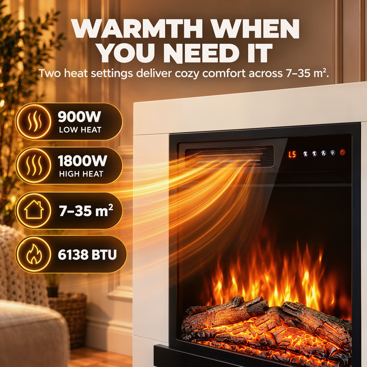 Freestanding Electric Fireplace Suite, Electric Fire and Surround - view 6