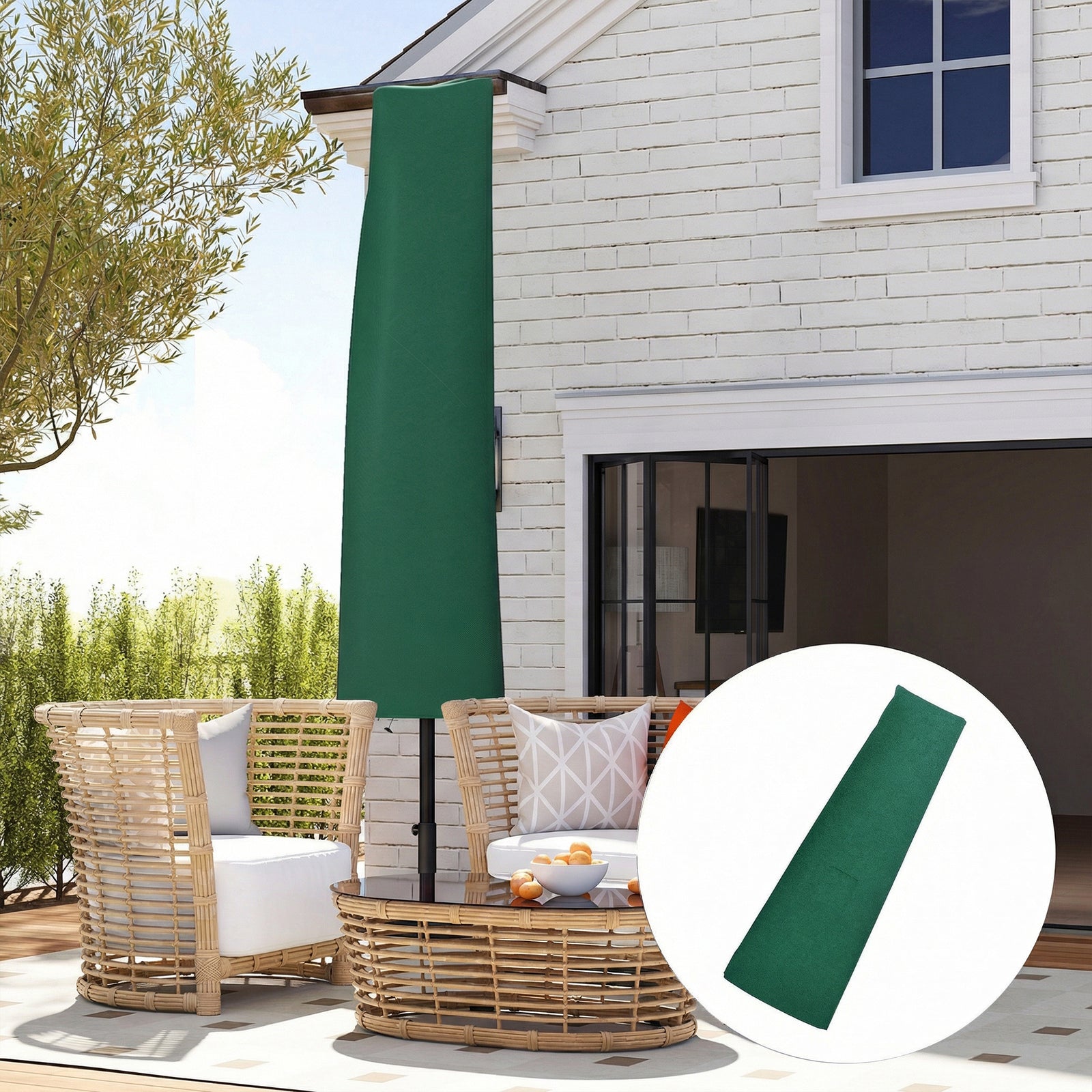 Garden Parasol Cover, Waterproof Cantilever Banana Umbrella Protector,