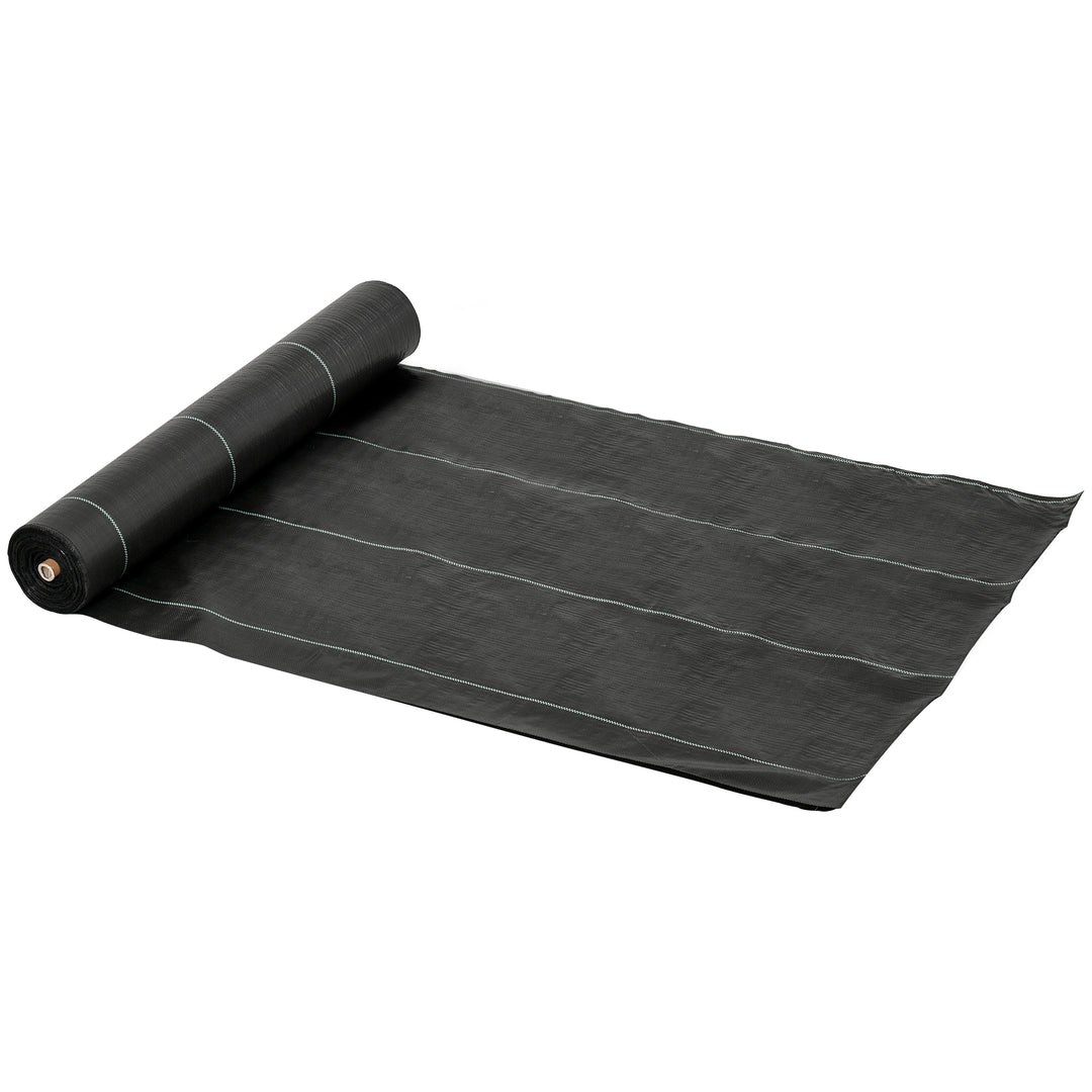 2m x 50m Weed Control Membrane, Heavy Duty Weed Control Barrier Fabric, 90gsm Ground Cover for Patios, Garden, Flower beds, Landscaping