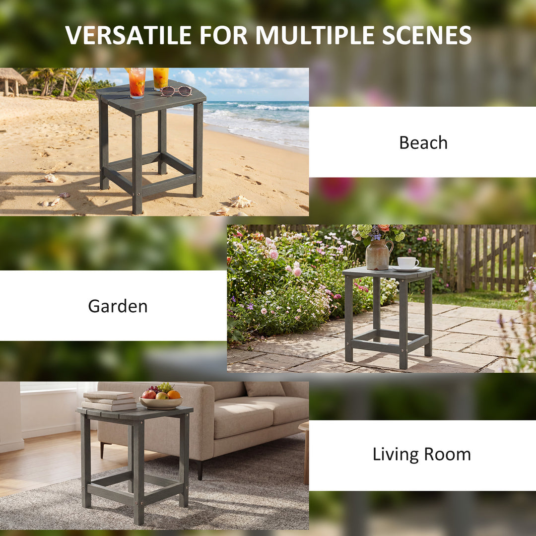 Outdoor Side Table, Garden Coffee Table, All-Weather Adirondack Side T