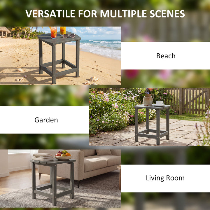 Outdoor Side Table, Garden Coffee Table, All-Weather Adirondack Side T