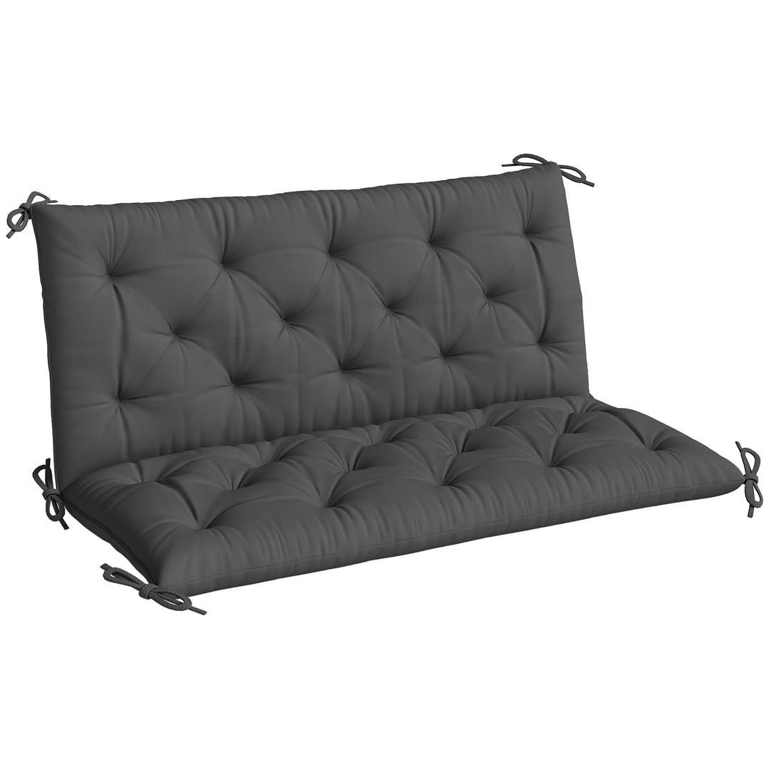 Garden Bench Cushion, 2 Seater Swing Chair Cushion, Seat Pad with Ties