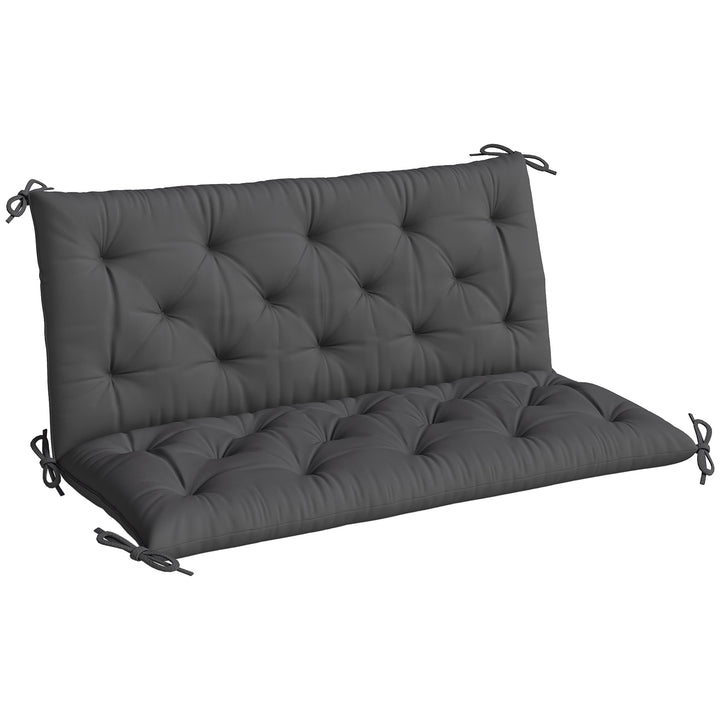 Garden Bench Cushion, 2 Seater Swing Chair Cushion, Seat Pad with Ties