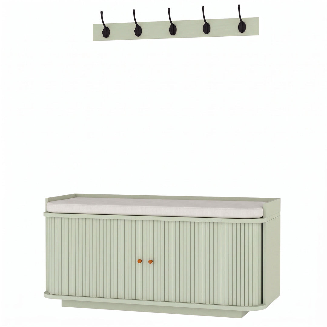 Hallway Storage Unit, Hallway Furniture Set with Shoe Storage Cabinet - Green