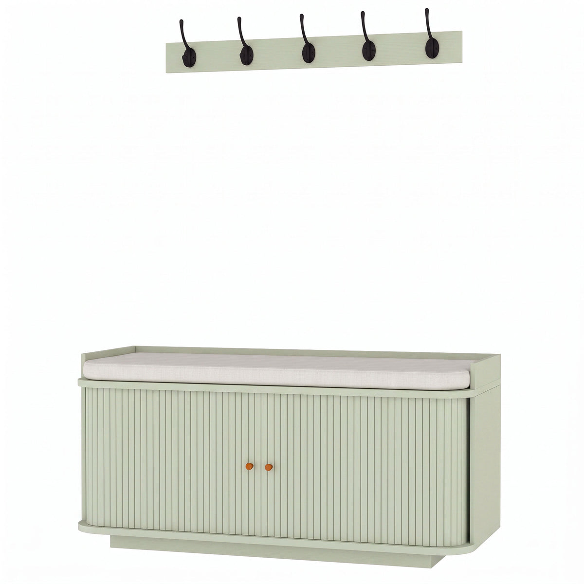 Hallway Storage Unit, Hallway Furniture Set with Shoe Storage Cabinet - Green