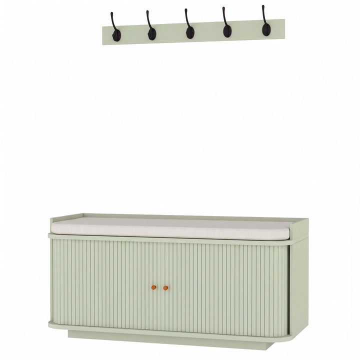 Hallway Storage Unit, Hallway Furniture Set with Shoe Storage Cabinet - Green
