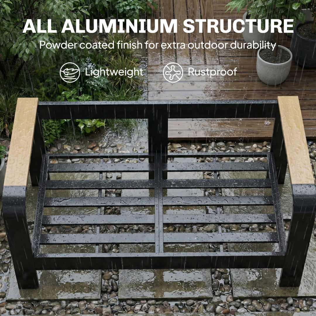 4 Seater Aluminium Garden Furniture Set with Olefin Cushions, Garden S