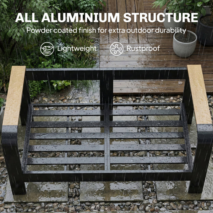 4 Seater Aluminium Garden Furniture Set with Olefin Cushions, Garden S