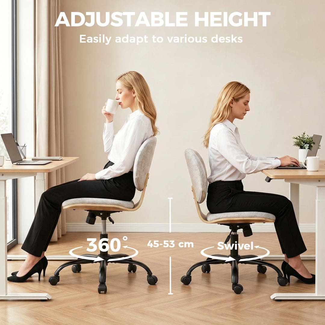 Home Office Desk Chair Rocking Function Ergonomic Swivel Chair with PU