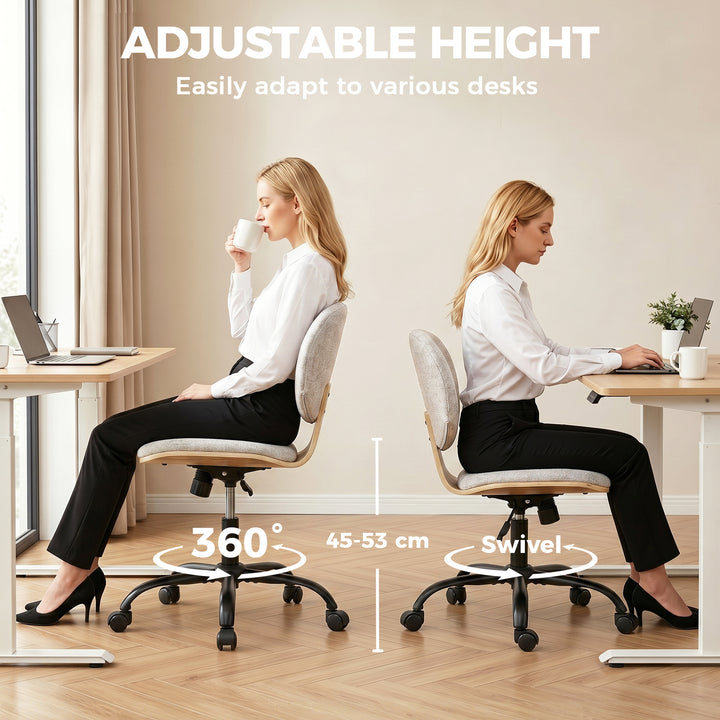 Home Office Desk Chair Rocking Function Ergonomic Swivel Chair with PU