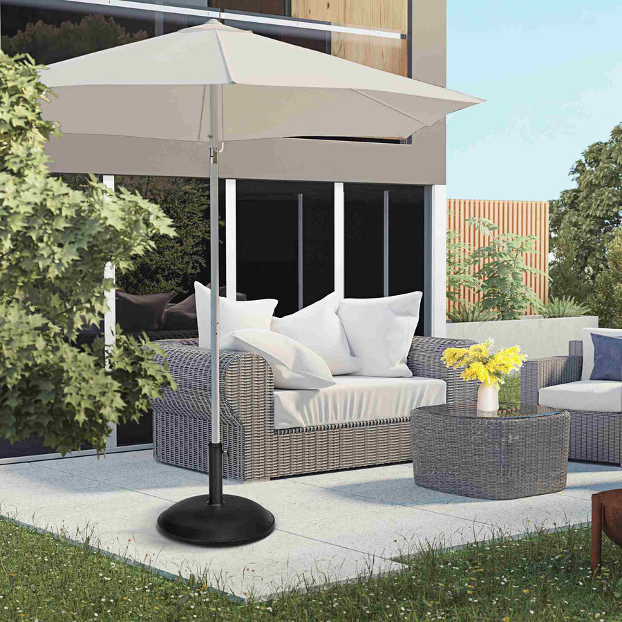Heavy Duty Cement Parasol Base 20kg Round Patio Umbrella Stand Garden Outdoor Shade Holder for Dia. 35mm/38mm/48mm Poles