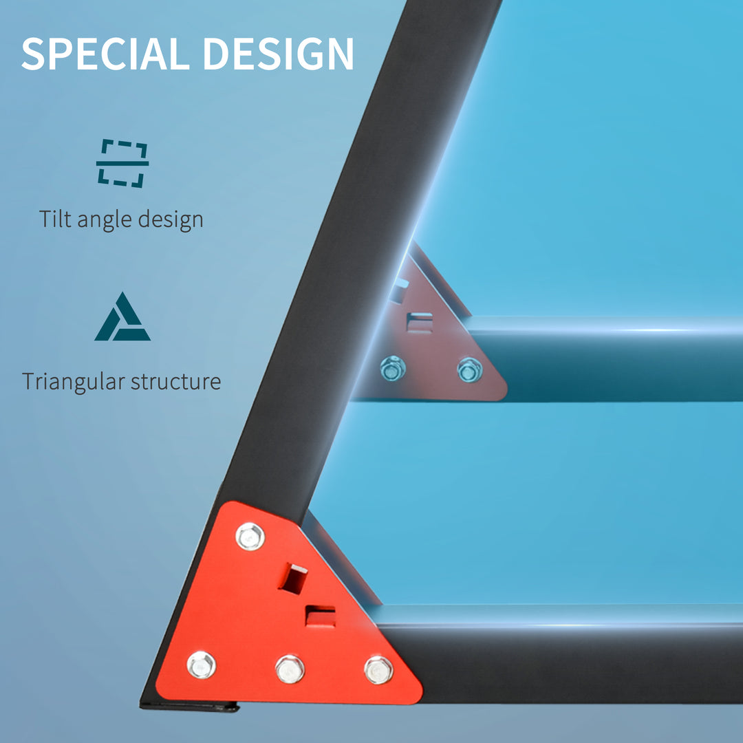 MCL Dip Stand Station Heavy Duty Upper Body Workout Equipment Angled Grip for Triceps dips Pull Ups Push Ups for Home Gym Office, Black