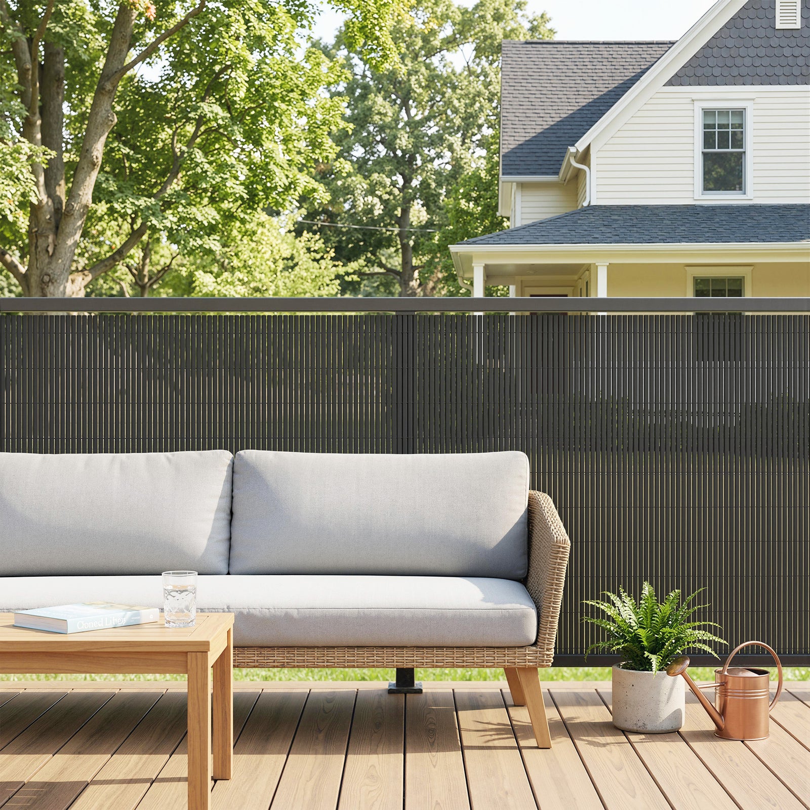 2Pcs Plastic Privacy Screening Fence, 1m x 3 m Waterproof Windbreak Fe