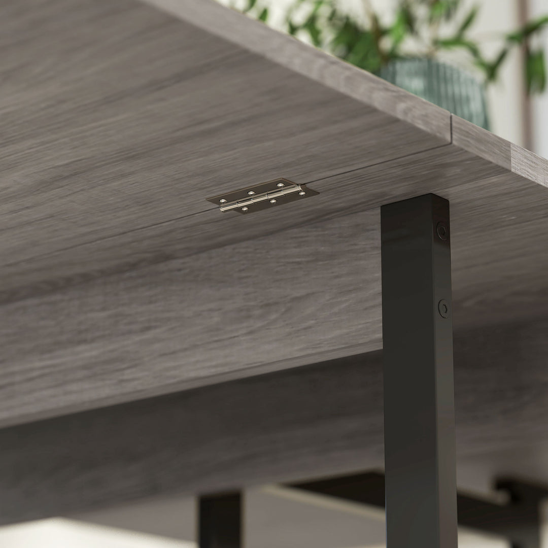 Four-Person Drop Leaf Table - Grey Wood-Effect