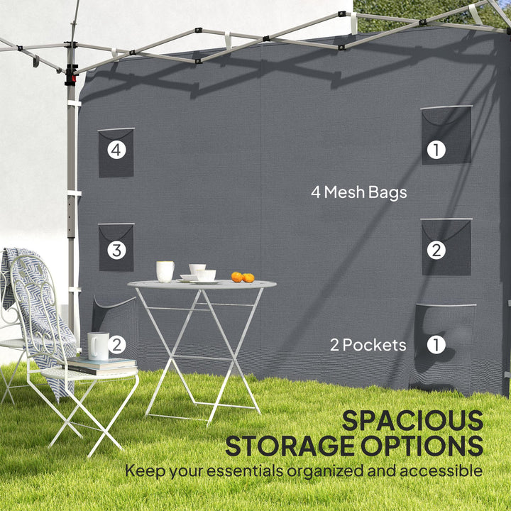 195 x 295cm Replacement Gazebo Sidewall - Grey