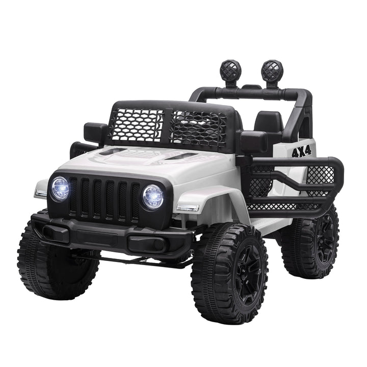 HOMCOM 12V Battery-powered 2 Motors Kids Electric Ride On Car Truck Off-road Toy w/ Parental Remote Control Horn Lights for 3-6 Years Old | Aosom UK