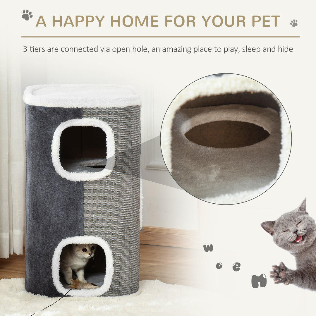 Cat Barrel Scratching Post Cat Tree for Indoor Cats Kitten Climbing Fr