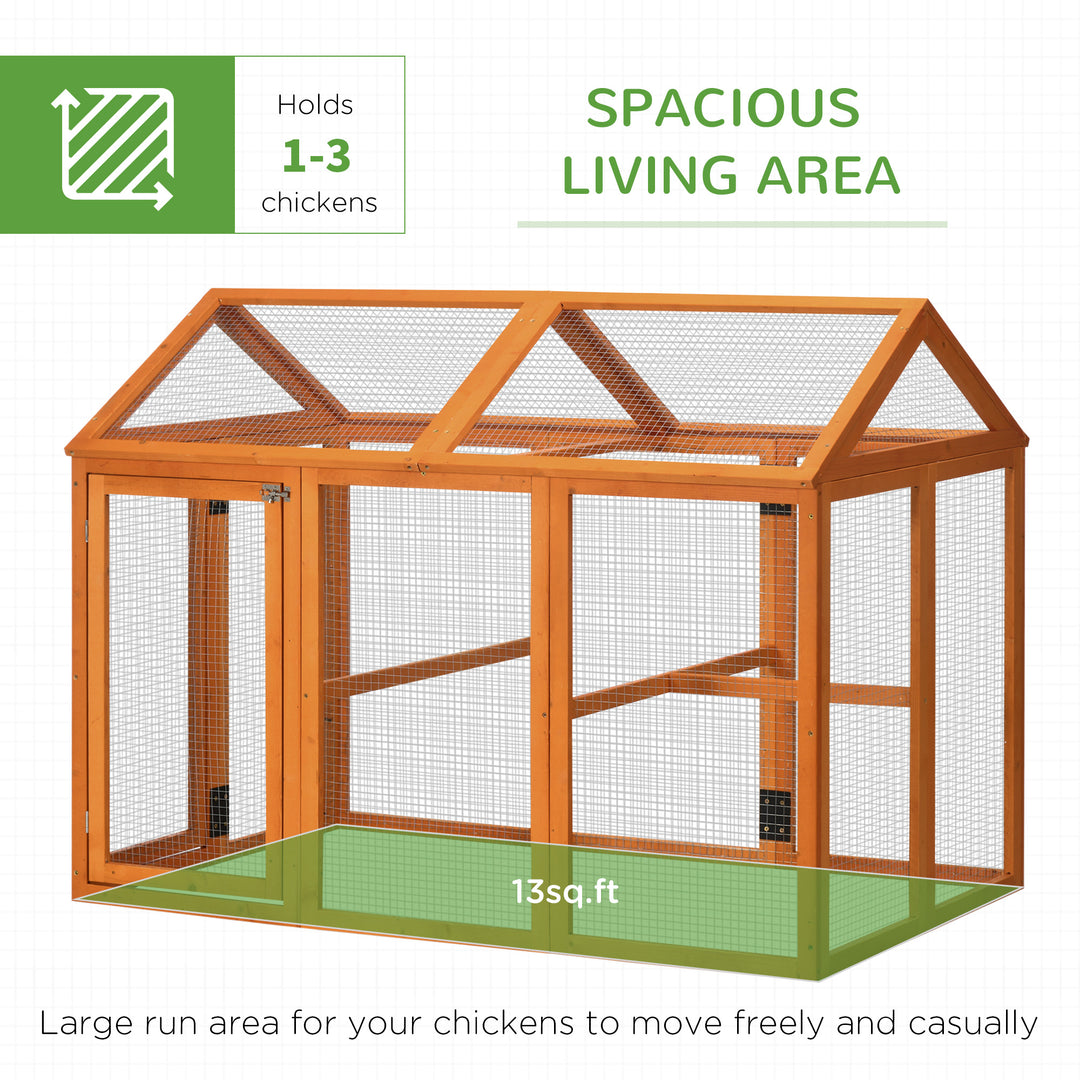 Large Chicken Run, Wooden Chicken coop, with Combinable Design - Wood Effect