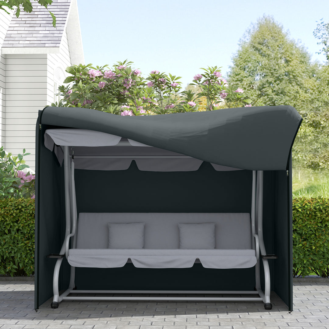 220 x 125cm Three-Seater Swing Chair Protective Cover - Grey