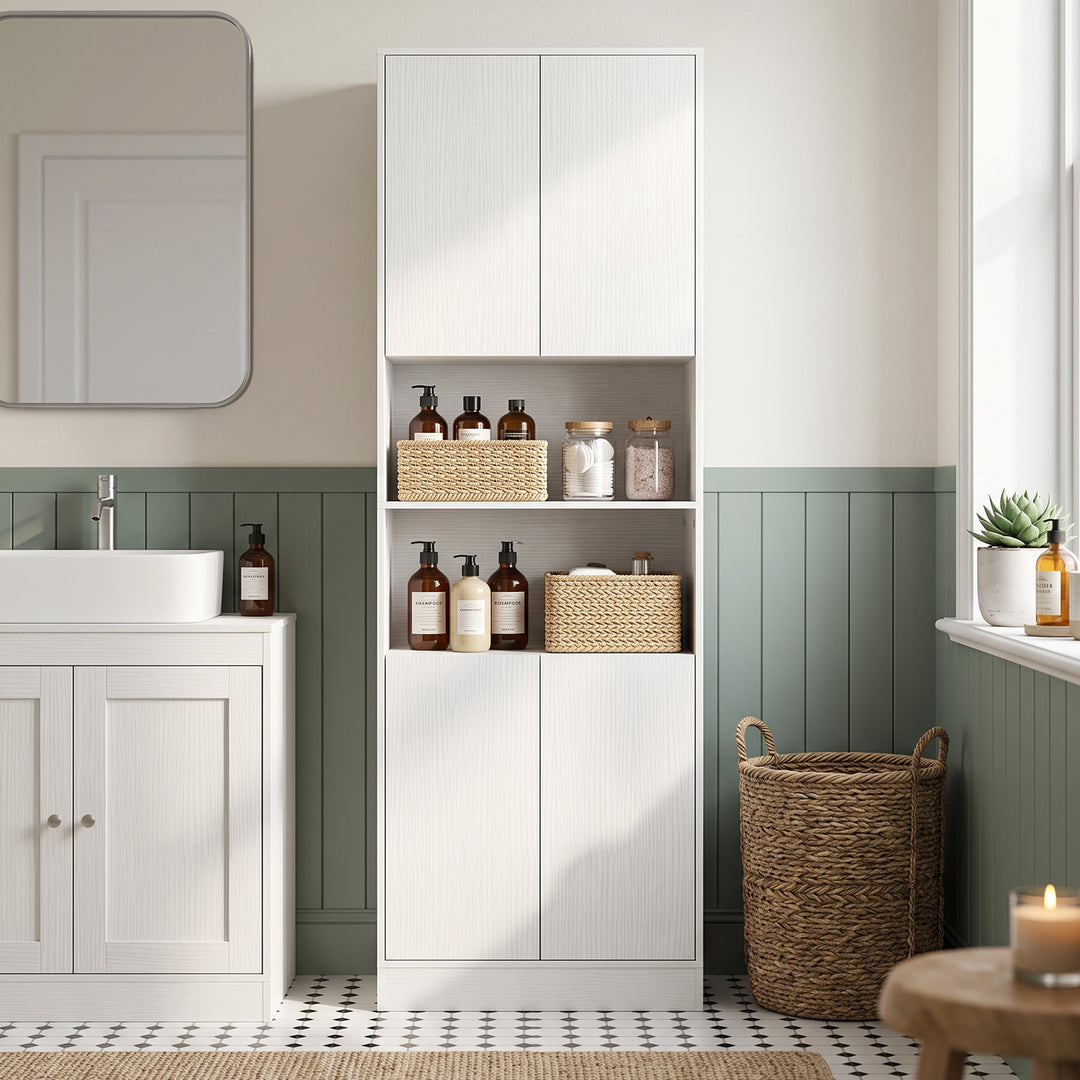 170 cm Kitchen Pantry Cabinet, Freestanding Storage Cabinet with Soft-