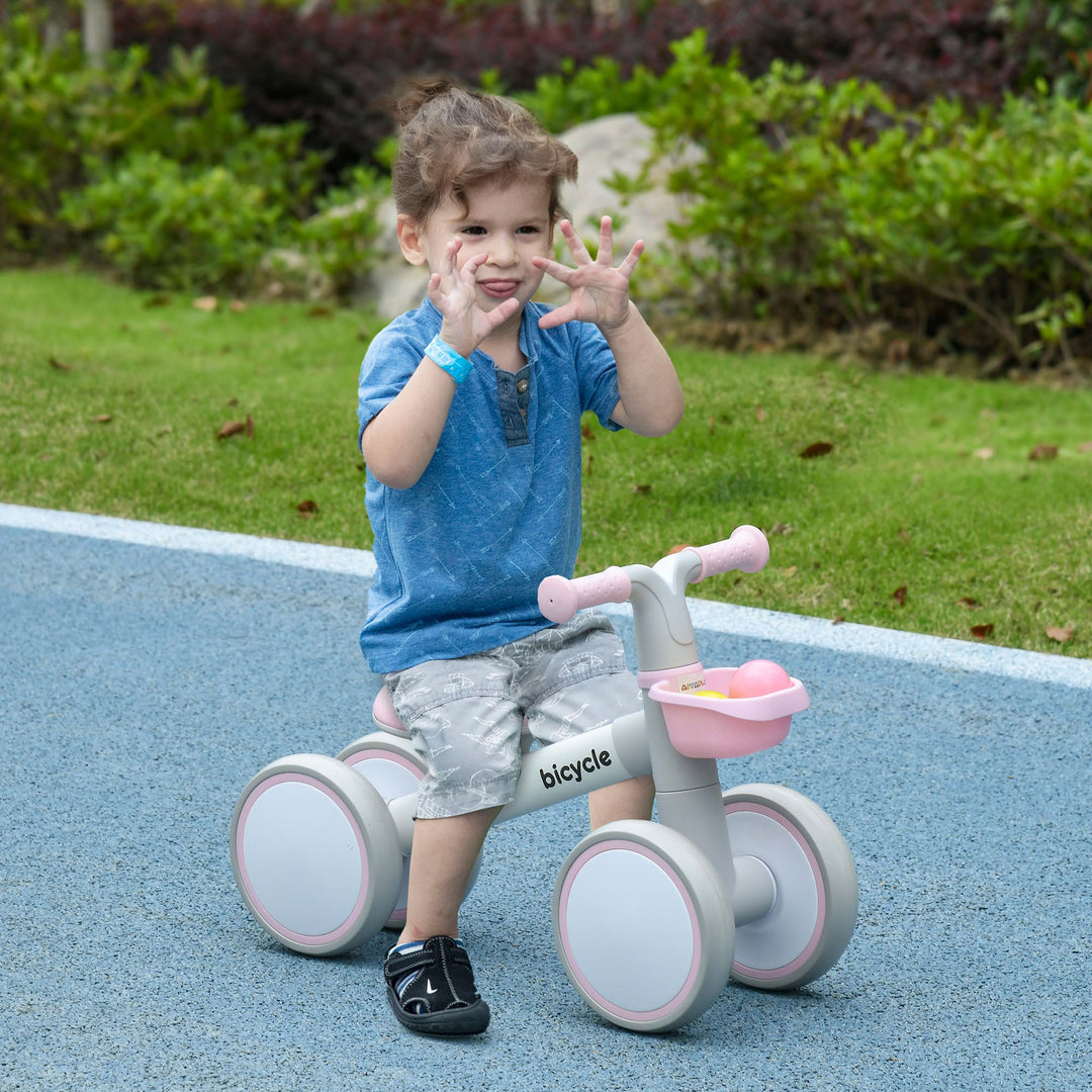 AIYAPLAY Kids Balance Bike for 1-3 Years Old with Adjustable Seat, Silent Wheels