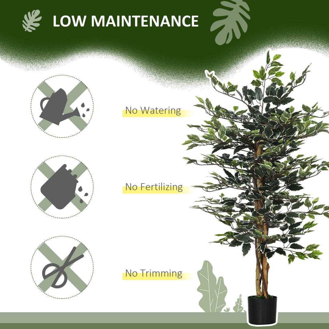 Set of Two Artificial Ficus Trees