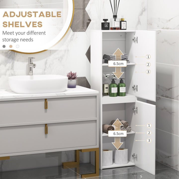 Bathroom Storage Unit, Tall Bathroom Cabinet with 2 Cupboards and - view 6