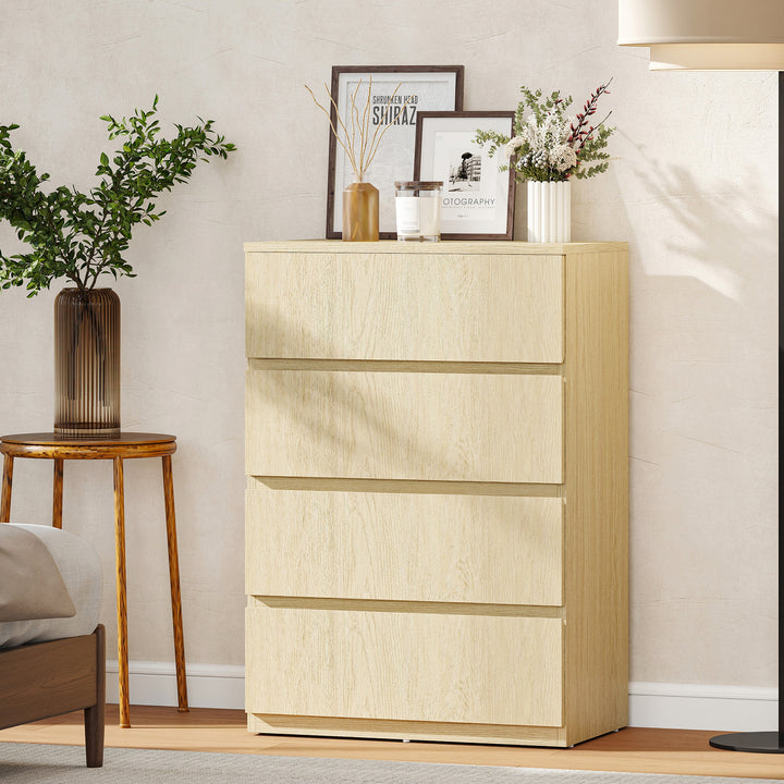 Chest of Drawers, 4-Drawer Storage Cabinets, Modern Dresser, Storage D