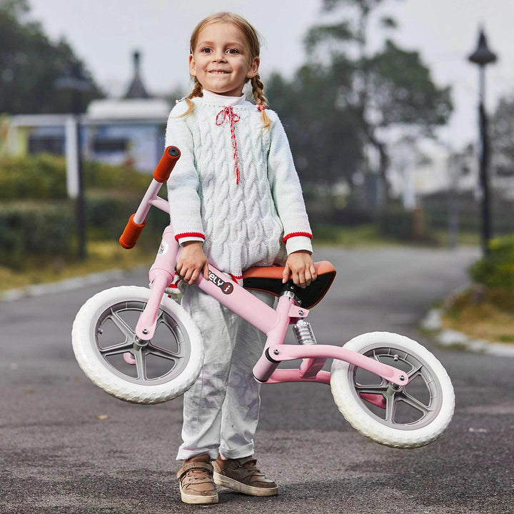 HOMCOM Balance Bike for Toddlers, No Pedal Training Bicycle for Walking Skills Development, Pink | Aosom UK