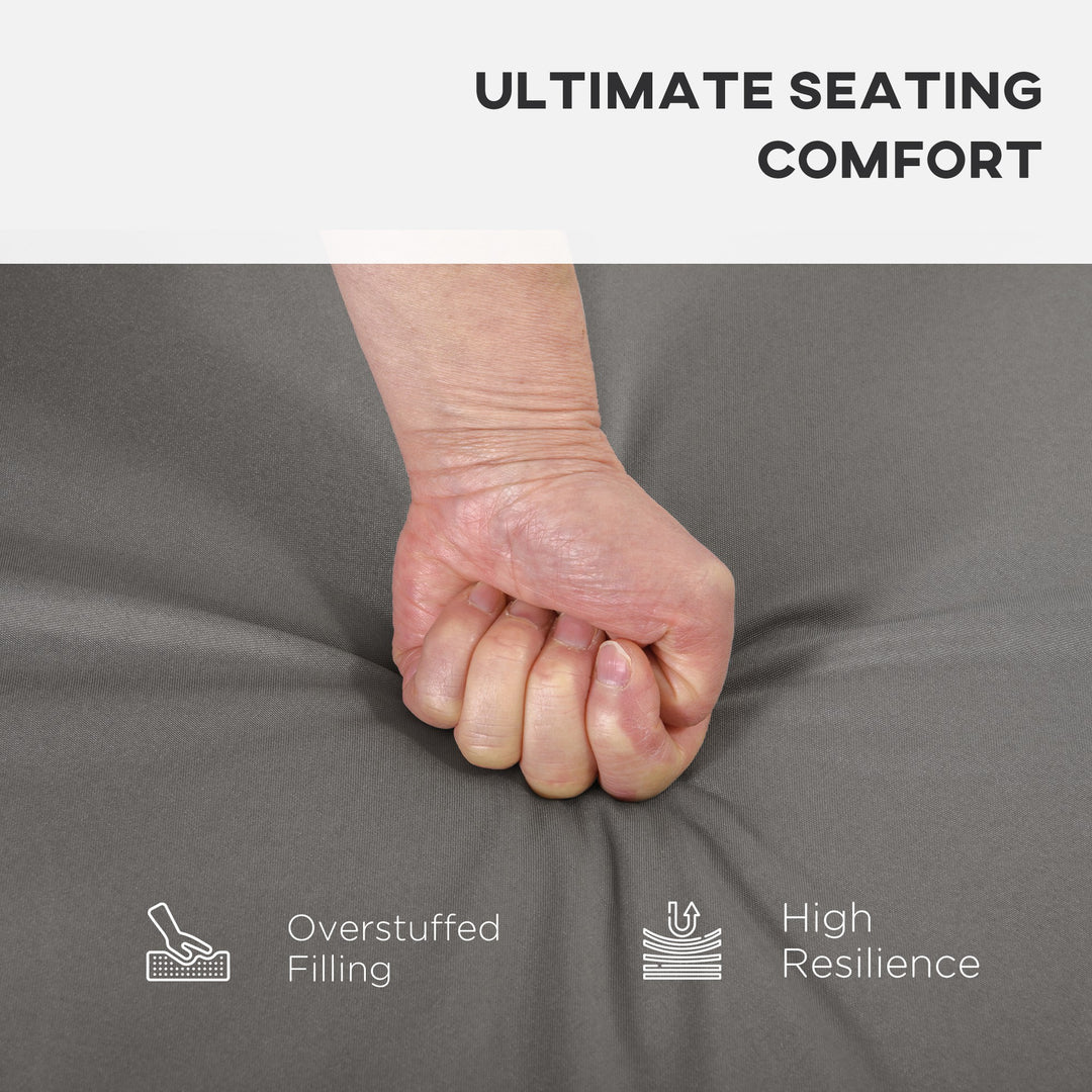 MCL Outdoor Cushion Pad Set for Rattan Furniture, 7 Piece Garden Furniture Cushions ONLY, Grey