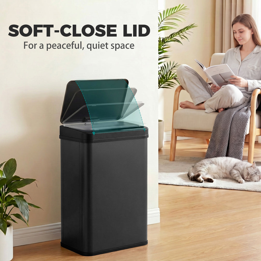 40L Sensor Bin with Soft-Close Lid, Stainless Steel Automatic Touchles