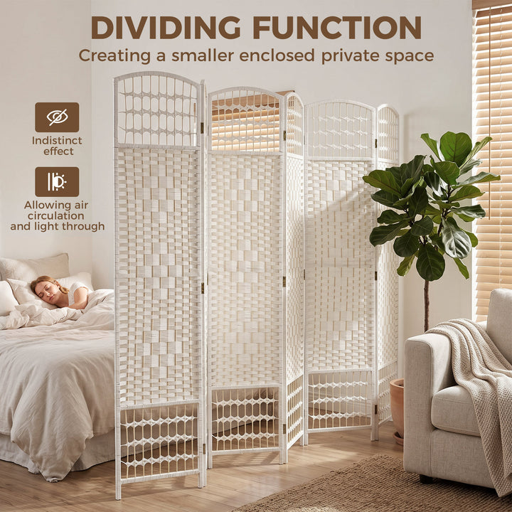 6 Panel Folding Room Divider, Privacy Screen, Paravent Partition Separ