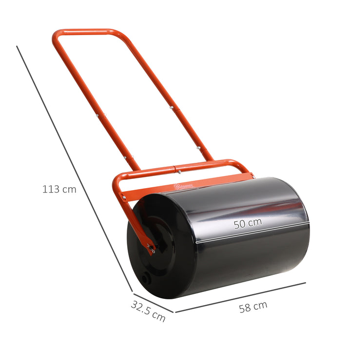 38L Fillable Cylinder Steel Lawn Roller - Red