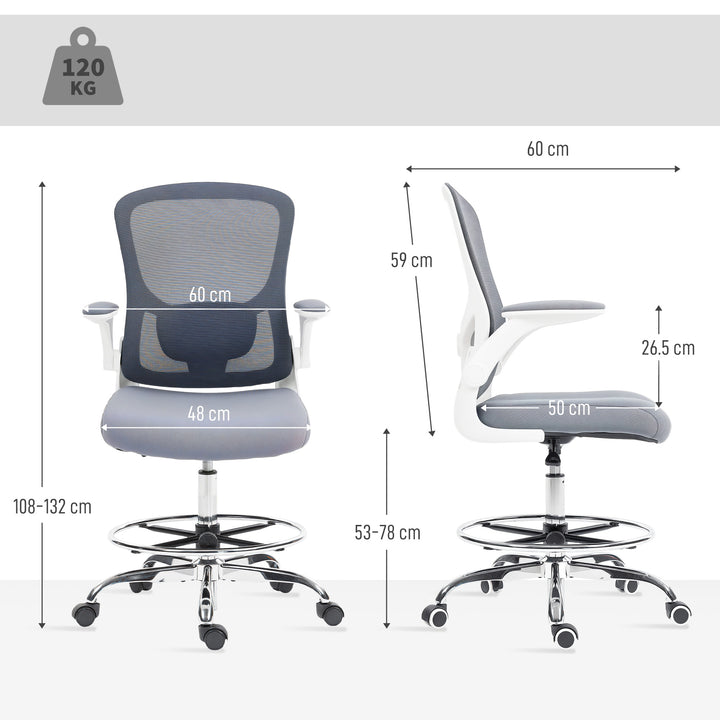 MCL Draughtsman Chair, with Adjustable Lumbar - Charcoal Grey