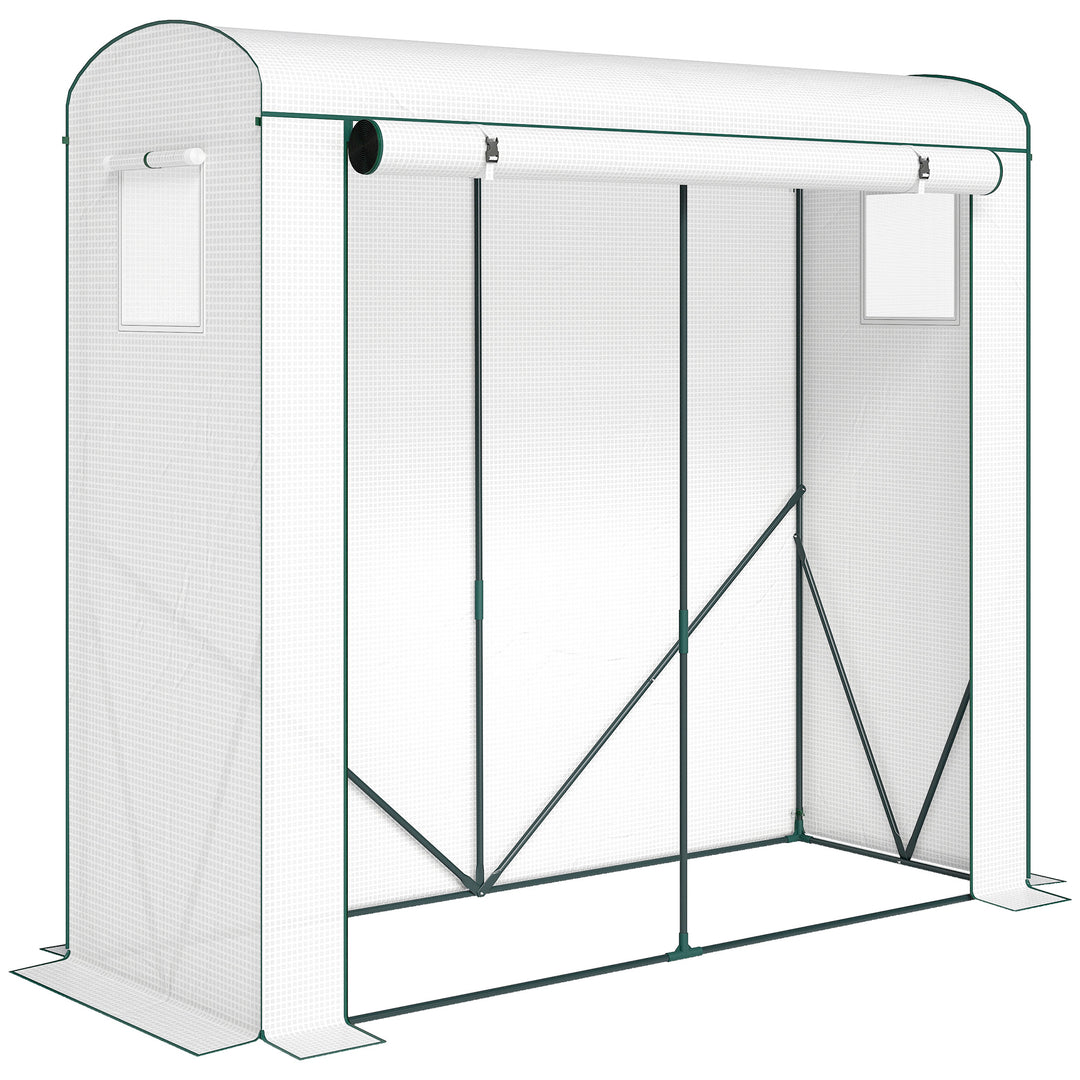 Mini Greenhouse, Garden Tomato Growhouse with Roll-Up Door and 2 Mesh 