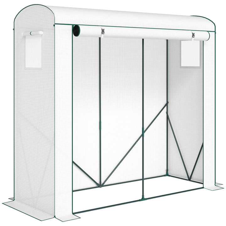 Mini Greenhouse, Garden Tomato Growhouse with Roll-Up Door and 2 Mesh 