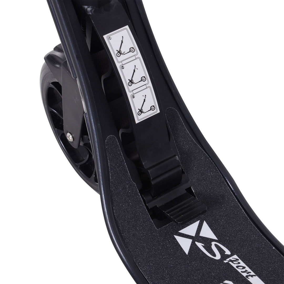 MCL Folding Kick Scooter Hight-Adjustable Urban Scooter w/ Rear Brake, Double Shock Absorption System & 2 Big Wheels, For 14+ Teens Adult, Black