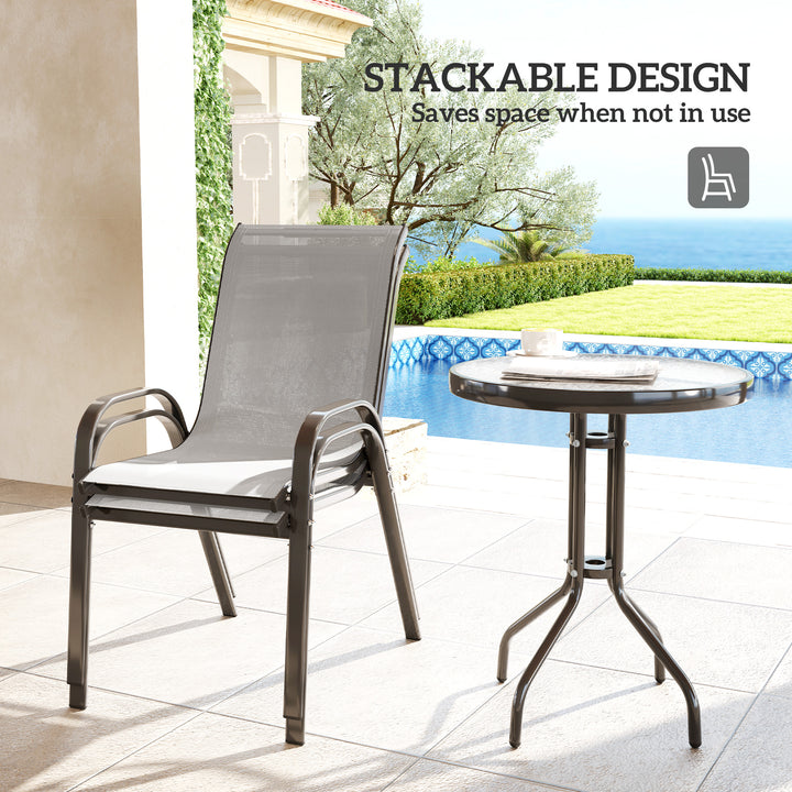 Three-Piece Outdoor Garden Set - Light Grey - view 5