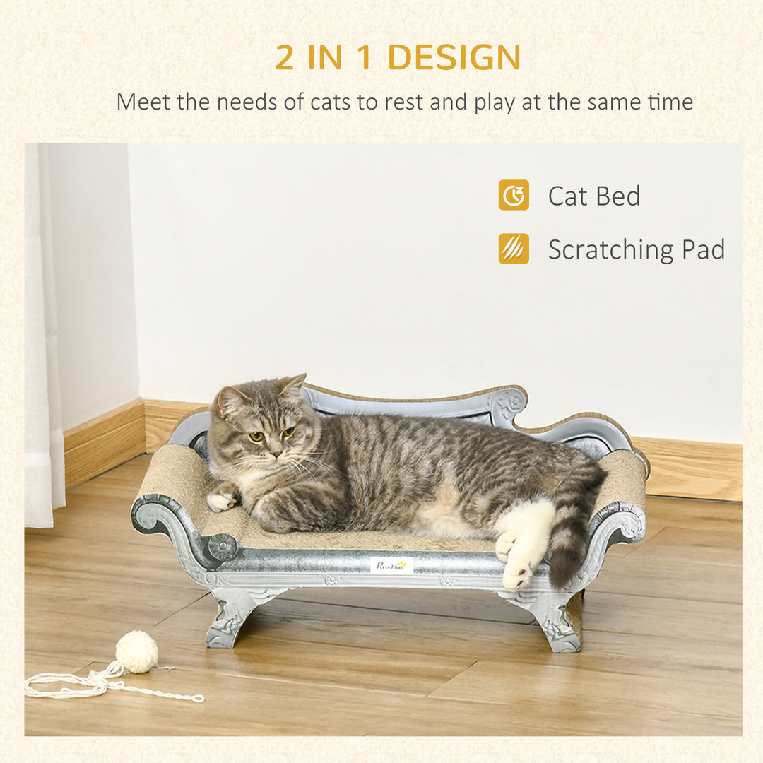 Cat Scratching Board Cardboard Cat Scratchers Lounger, 60 x 29 x 26.5cm