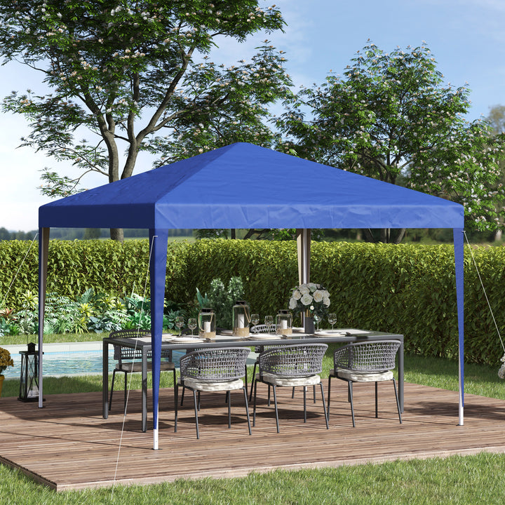 Outsunny 3 x 3M Garden Pop Up Gazebo Marquee Party Tent Wedding Canopy (Blue) + Carrying Bag | Aosom UK