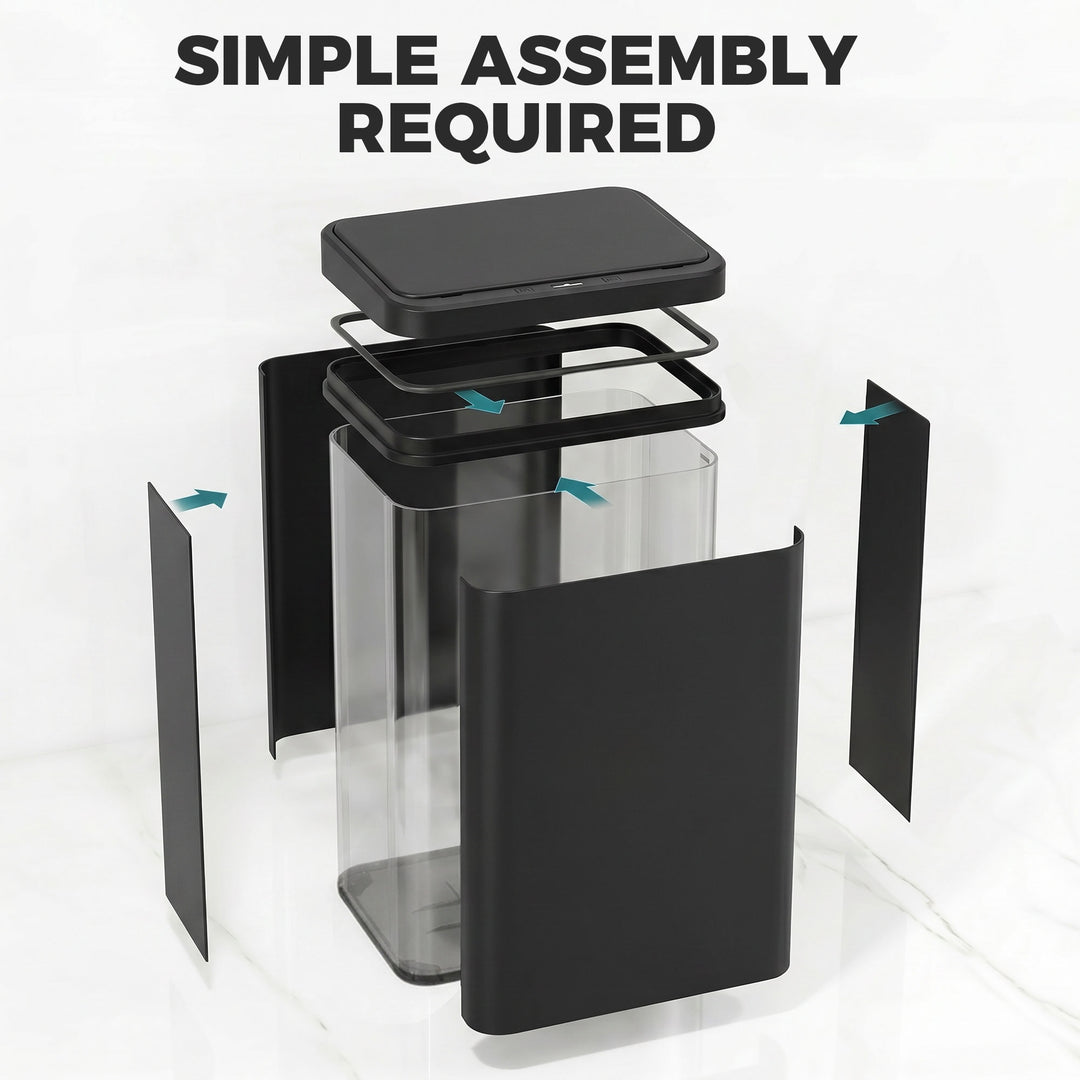 40L Sensor Bin with Soft-Close Lid, Stainless Steel Automatic Touchles